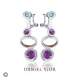 Earrings MAVA Amethyst/Topaz Enamel (Ag.925)