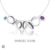 Pendant MAVA Amethyst/Topaz Enamel (Ag.925)