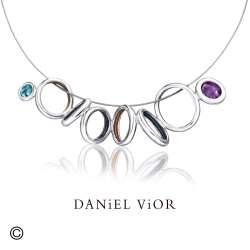 Pendant MAVA Amethyst/Topaz Enamel (Ag.925)