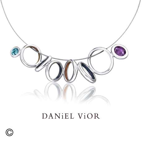 Pendant MAVA Amethyst/Topaz Enamel (Ag.925)