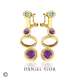 Earrings MAVA Amethyst/Topaz Enamel (Ag.925/Au 5 mic.)