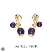 Earrings ECTO-O Amethyst (Ag.925/Au 5 mic.)