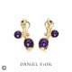 Earrings ECTO-O Amethyst (Ag.925/Au 5 mic.)
