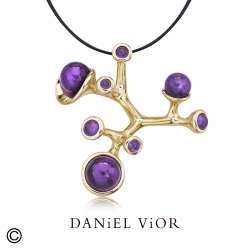 Pendant ECTO-O Amethyst (Ag.925/Au 5 mic.)