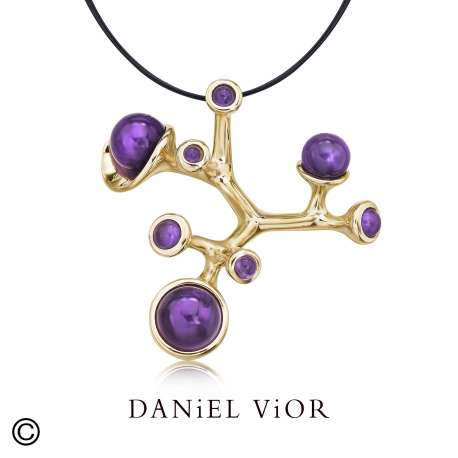 Pendant ECTO-O Amethyst (Ag.925/Au 5 mic.)