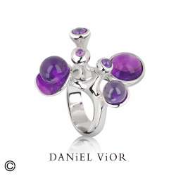 Ring ECTO-O Amethyst (Ag.925--AU.18KT)