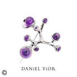 Brooch ECTO-O Amethyst (Ag.925)