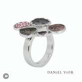 Anell DIATOMEAS Esmalts grisos varis (Ag.925)