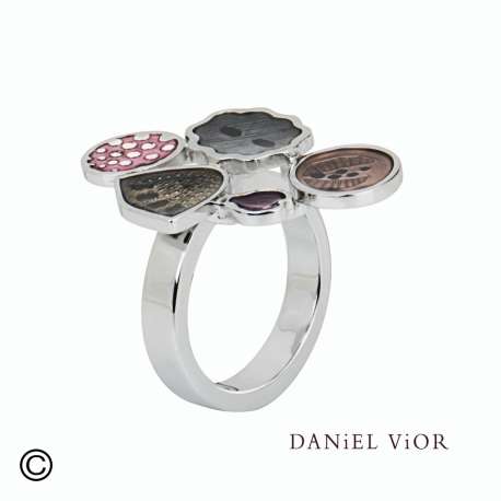 Anell DIATOMEAS Esmalts grisos varis (Ag.925)