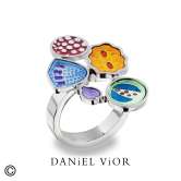 Ring DIATOMEAS Variety enamel (Ag.925)
