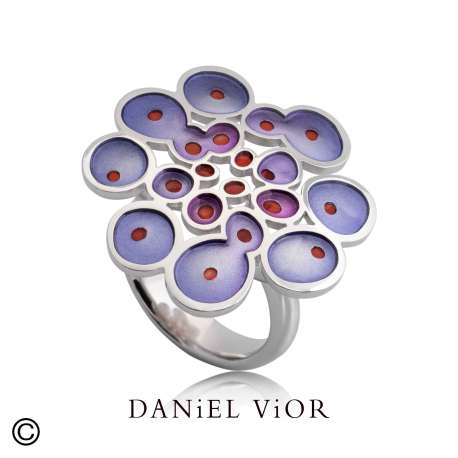 Anell RUSC Esmalt violeta (Ag.925)