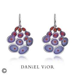 Earrings RUSC Violet enamel (Ag.925)