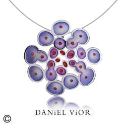Pendant RUSC Violet enamel (Ag.925)