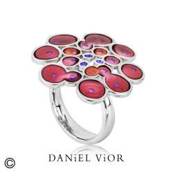 Anell RUSC Esmalt granate (Ag.925)