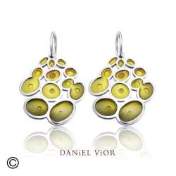 Arracades RUSC Esmalt verd/groc (Ag.925)