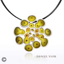 Penjoll RUSC Esmalt verd/groc (Ag.925)