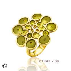 Anell RUSC Esmalt verd/groc (Ag.925/Au 5 mic.)