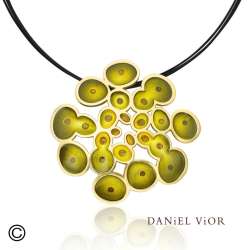 Penjoll RUSC Esmalt verd/groc (Ag.925/Au 5 mic.)