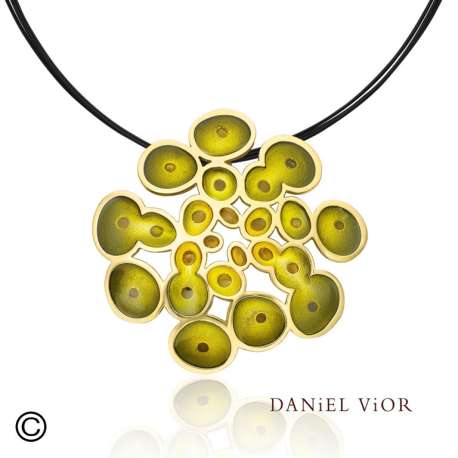 Penjoll RUSC Esmalt verd/groc (Ag.925/Au 5 mic.)