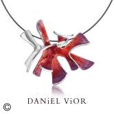 Pendant ALGA Red enamel (Ag.925)