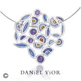 Pendant FILAM Amethyst Blue enamel (Ag.925)