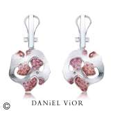 Earrings ESPONJA Garnet Enamel (Ag.925)