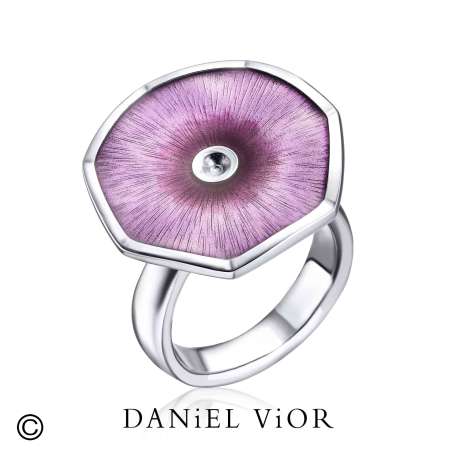 Anillo SET PLECS Esmalte violeta (Ag.925)