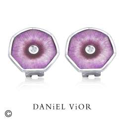 Arracades SET PLECS Esmalt violeta (Ag.925)