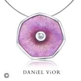 Pendant SET PLECS Violet enamel (Ag.925)