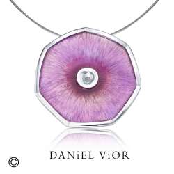 Penjoll SET PLECS Esmalt violeta (Ag.925)