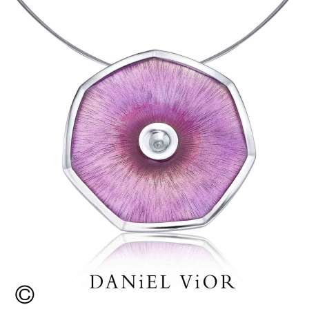 Pendant SET PLECS Violet enamel (Ag.925)