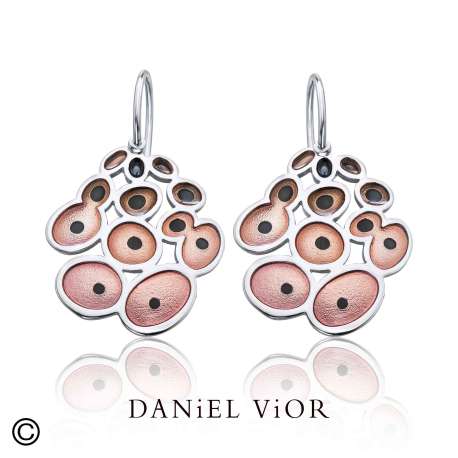 Pendientes RUSC Esmalte rosa (Ag.925)