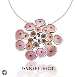 Pendant RUSC Pink enamel (Ag.925)