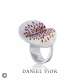 Anell PESSIC Esmalt vermell/violeta (Ag.925)