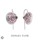 Earrings PESSIC Red/violet enamel (Ag.925)
