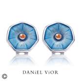 Pendientes SET PLECS Esmalte azul (Ag.925)