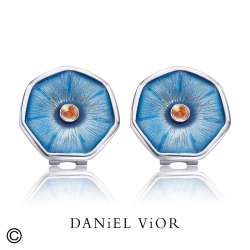 Earrings SET PLECS Blue Enamel (Ag.925)