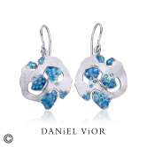 Earrings ESPONJA Blue Enamel (Ag.925)