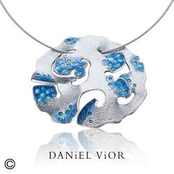 Pendant ESPONJA Blue Enamel (Ag.925)