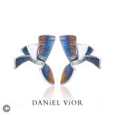 Earrings ALGA Blue Enamel (Ag.925)