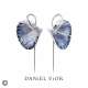 Earrings PESSIC Black/blue enamel (7 Grs.Ag.925/Rh)