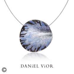 Pendant PESSIC Black/blue enamel (7 Grs.Ag.925/Rh)